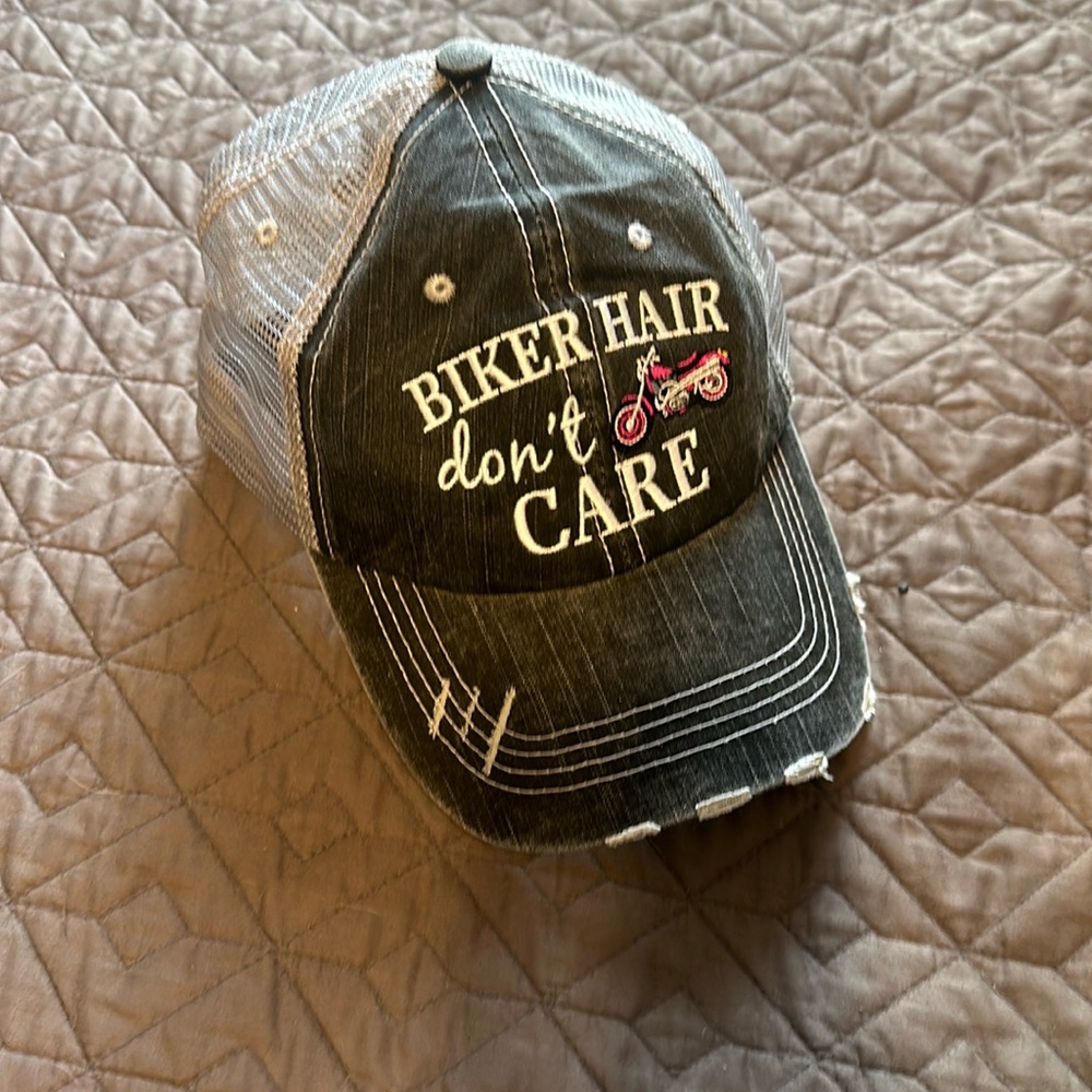 Ladies, biker ball hat